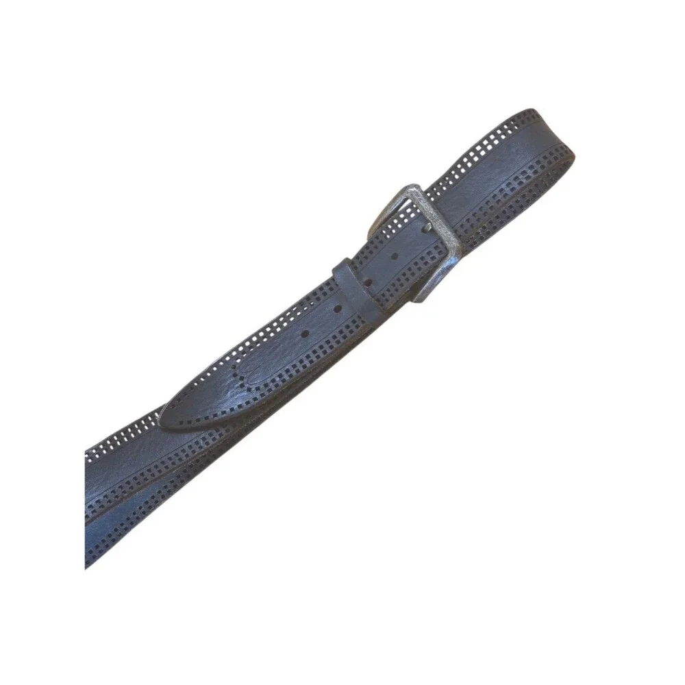 Johnston & Murphy Italian Leather Belt 38 Distressed Vintage